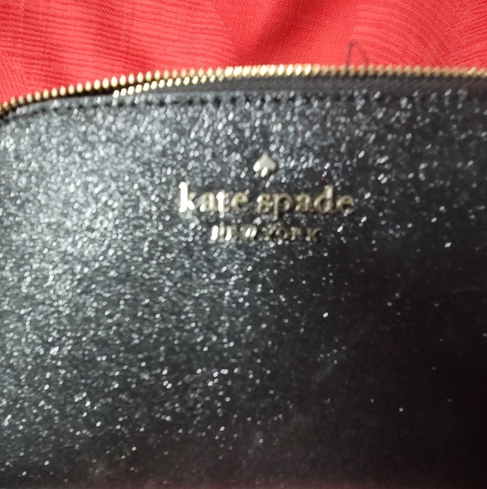 kate spade Black Glitter Cosmetic Bag - Picture 2 of 7